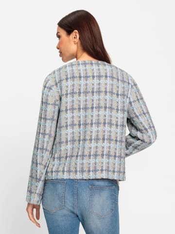 Heine Bouclé-Blazer in sesam-hellblau-gemustert