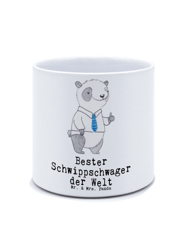 Mr. & Mrs. Panda Blumentopf Groß Panda Bester Schwippschwager de... in Weiß