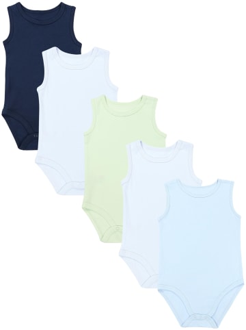 TupTam Baby Jungen Achselbody 5er Pack in gelb/grün