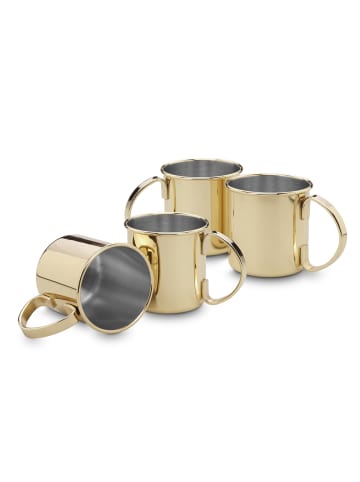 Echtwerk 4 tlg. Set Kupferbecher-Set 480 ml in Gold