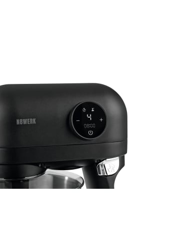 N8WERK Küchenmaschine mit Digital-Display 1200W schwarz 5l Rührschüssel Schwarz