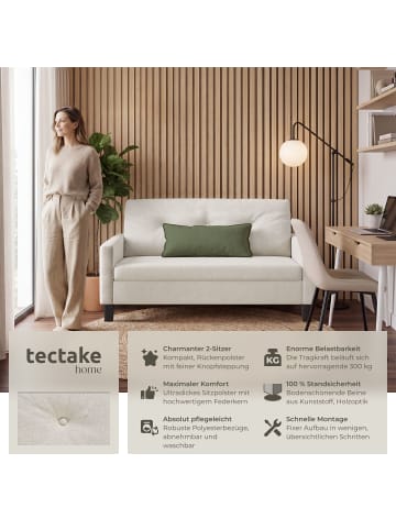 tectake Sofa Viborg, 121,5 x 77 x 91 cm, creme