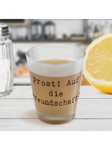 Mr. & Mrs. Panda Schnapsglas Spruch Schnapsglas Freundschaft mit... in Transparent