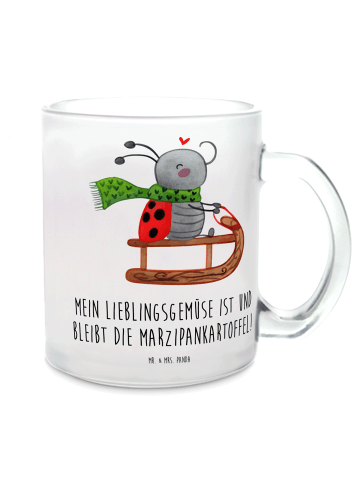 Mr. & Mrs. Panda Teetasse Smörle Rodeln mit Spruch in Transparent