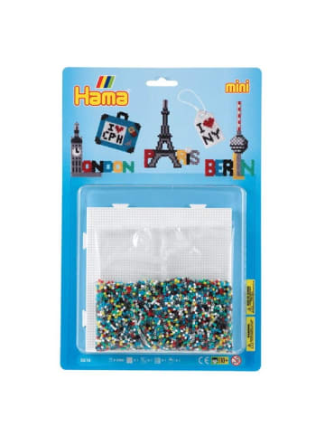 Hama Blister-Set Mini-Bügelperlen "Metropolen" in bunt