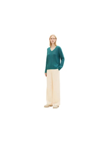 Tom Tailor V-Kragen Pullover für Damen in unifarben in uni