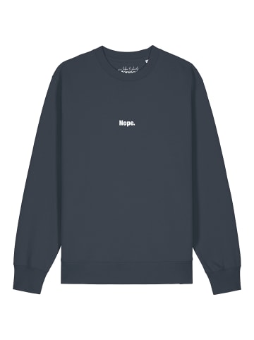 wat? Apparel Sweatshirt Nope in India Ink Grey