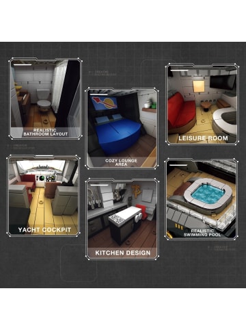 Reobrix 66103 Luxus Yacht 4421 Teile 75 cm