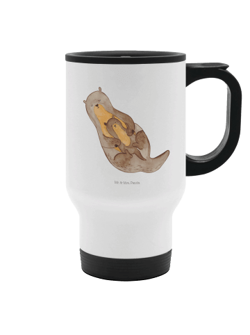 Mr. & Mrs. Panda Isolierbecher Otter Kind ohne Spruch in Weiß