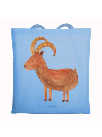 Mr. & Mrs. Panda Tote Bag Sternzeichen Steinbock ohne Spruch in Sky Blue