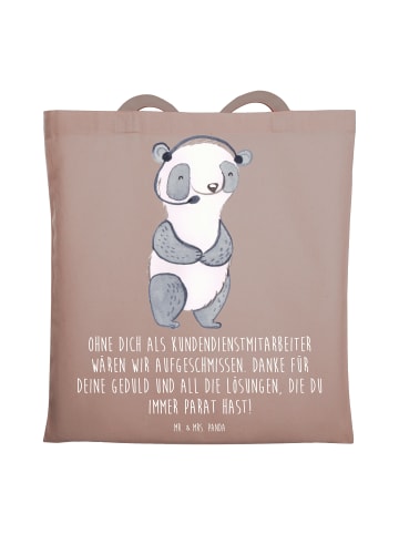 Mr. & Mrs. Panda Einkaufstasche Kundendienstmitarbeiter Held mit... in Braun Pastell
