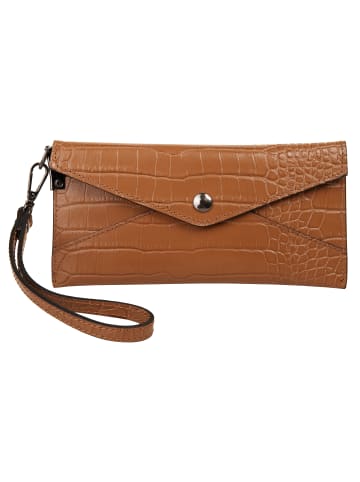 Cluty Abendtasche echt Leder in cognac