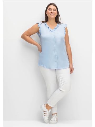 sheego Bluse in mittelblau