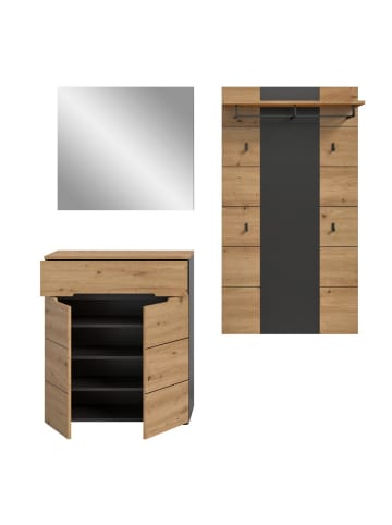 ebuy24 Garderobenmöbel Canu (3-teilig) Eiche 175 x 37 cm