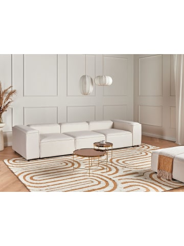Beliani 3-tlg Modulsofa ARDAL in Weiß/Schwarz