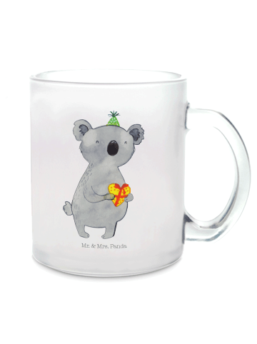 Mr. & Mrs. Panda Teetasse Glas Koala Geschenk ohne Spruch in Transparent