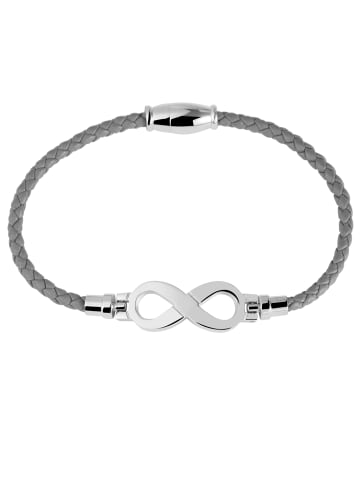 Adeliás Damen Armband Unendlichzeichen aus Edelstahl 18 cm in silber