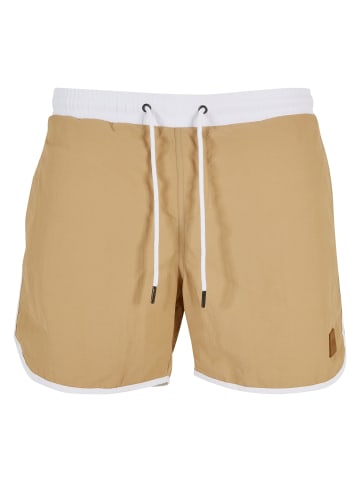 Urban Classics Badeshorts in white/unionbeige