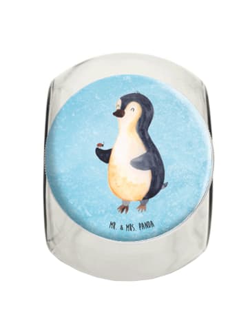 Mr. & Mrs. Panda Bonbonglas Pinguin Marienkäfer ohne Spruch in Eisblau