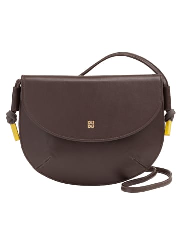 DuDu Skye Umhängetasche Leder 21 cm in coffee brown