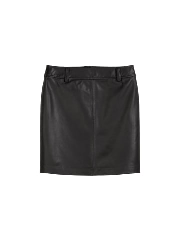 Marc O'Polo Leder-Minirock regular in Schwarz