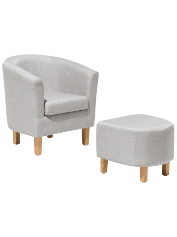 Beliani 2-tlg Sessel HOLDEN in Grau/Braun