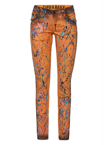 Cipo & Baxx Jeanshose in Orange