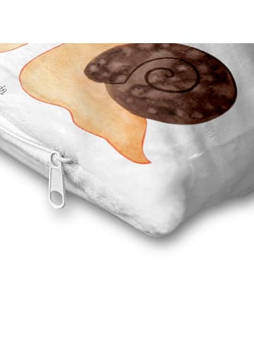 Mr. & Mrs. Panda 80x40 Pärchen Kissen Schnecken Liebe ohne Spruch in Weiß