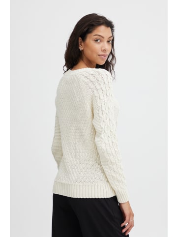 b.young Strickpullover BYOLGI JUMPER - 20812260  Strickpullover mit Strukturmuster in Weiß