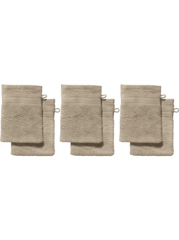 REDBEST Frottier Waschhandschuh 6er-Pack Chicago in taupe