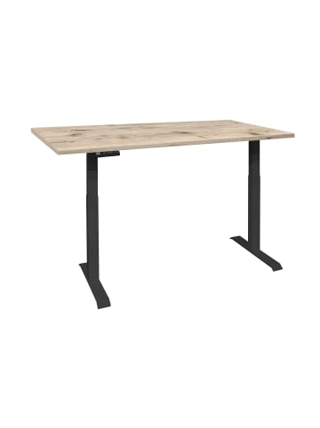 58 aufm Kessel SCHREIBTISCH höhenverstellbar elektrisch Editha 180x90 schwarz/sandeiche