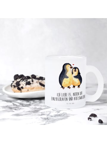 Mr. & Mrs. Panda Kaffeetasse Pinguine Einschlafen mit Spruch in Transparent