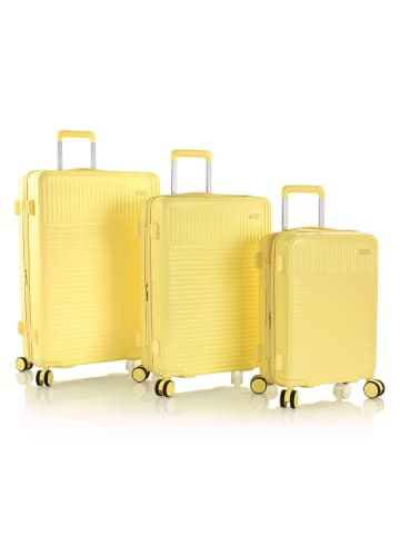 Heys Pastel 4 Rollen Kofferset 3-teilig mit Dehnfalte in yellow