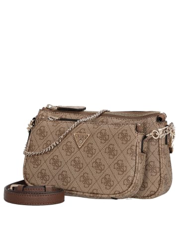 Guess Noelle II DBL - Umhängetasche 24 cm (dark taupe logo) in latte logo/brown