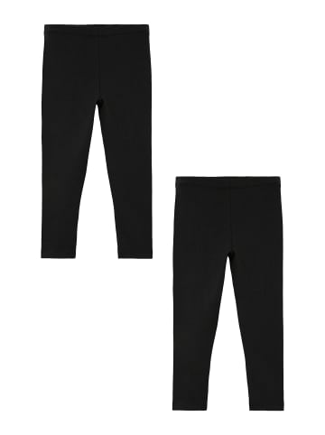 name it Leggings 2er-Set wadenlang elastisch bequem in Schwarz-2