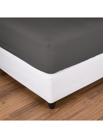 NAUTICA HOME Nautica Home Jersey Spannbettlaken, 180x200 cm in Anthrazit