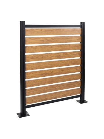 MCW Alu Mülltonnen-Zaun K57 erweiterbar, Hellbraun