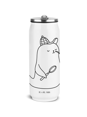 Mr. & Mrs. Panda Trinkflasche Robbe Sherlock ohne Spruch in Weiß