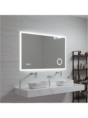 pro.tec LED-Badezimmerspiegel Scafa in Weiß (H)70cm (B)100cm