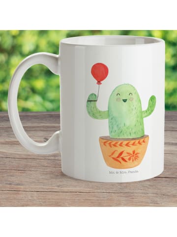 Mr. & Mrs. Panda Tasse Kaktus Luftballon ohne Spruch in Weiß