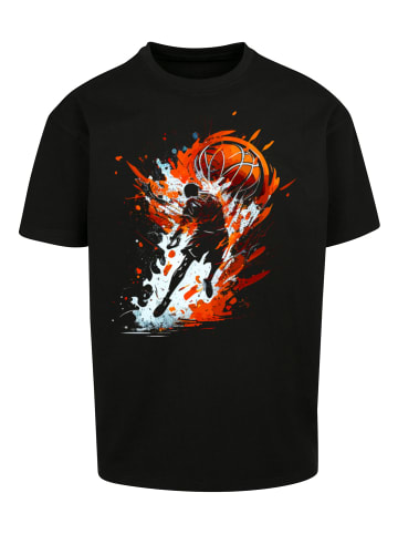 F4NT4STIC T-Shirt Basketball Splash Sport OVERSIZE TEE in schwarz