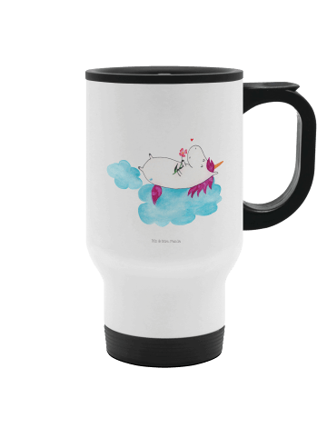 Mr. & Mrs. Panda To Go Becher Einhorn Verliebt ohne Spruch in Weiß