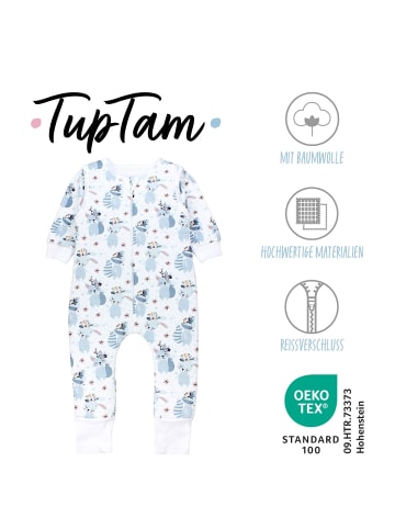 TupTam Babyschlafsäcke mit Beinen und Ärmel in weiß/grau