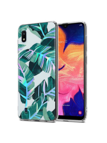 cadorabo Hülle für Samsung Galaxy A10 / M10 Blumen Muster in BANANENBLÄTTER