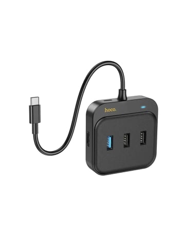 HOCO HOCO HUB-Adapter 5in1 Typ C für HDTV+USB3.0+USB2.0*2+PD100W in Schwarz