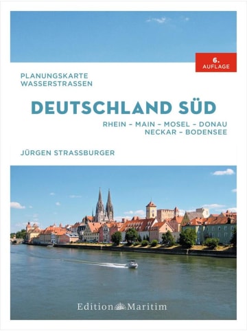 Delius Klasing Planungskarte Wasserstraßen Deutschland Süd | Rhein, Main, Mosel, Donau,...