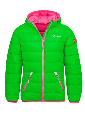 Trollkids Jacke "Dovrefjell" in Grün / Magenta