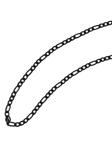 Adeliás Unisex Halskette – Figarokette aus Edelstahl in schwarz
