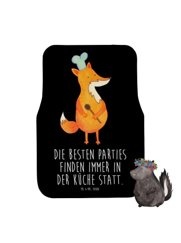 Mr. & Mrs. Panda Fahrer Autofußmatte Fuchs Koch mit Spruch in Schwarz