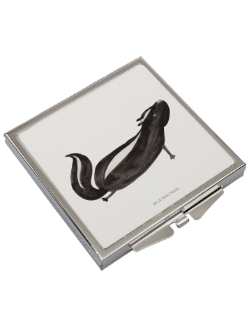 Mr. & Mrs. Panda Kosmetikspiegel Stinktier Yoga ohne Spruch in Weiß